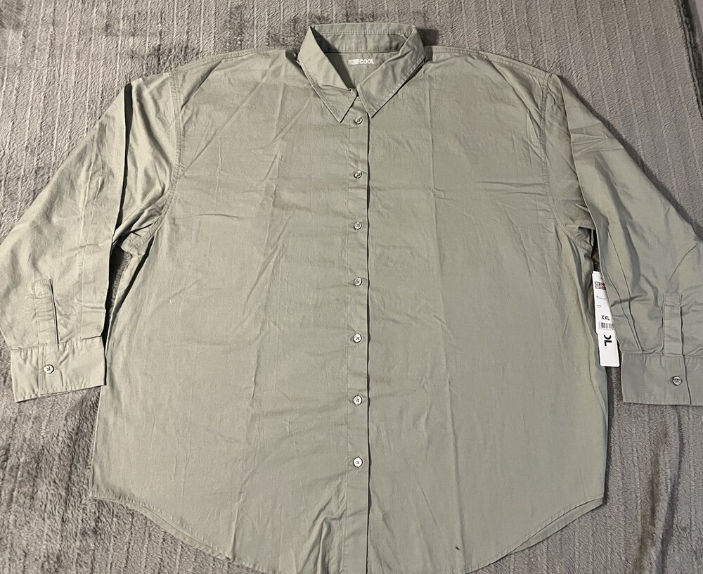 32 Degrees COOL Long Sleeve Shirt Men’s Size XXL Gray Casual Wear Fishing